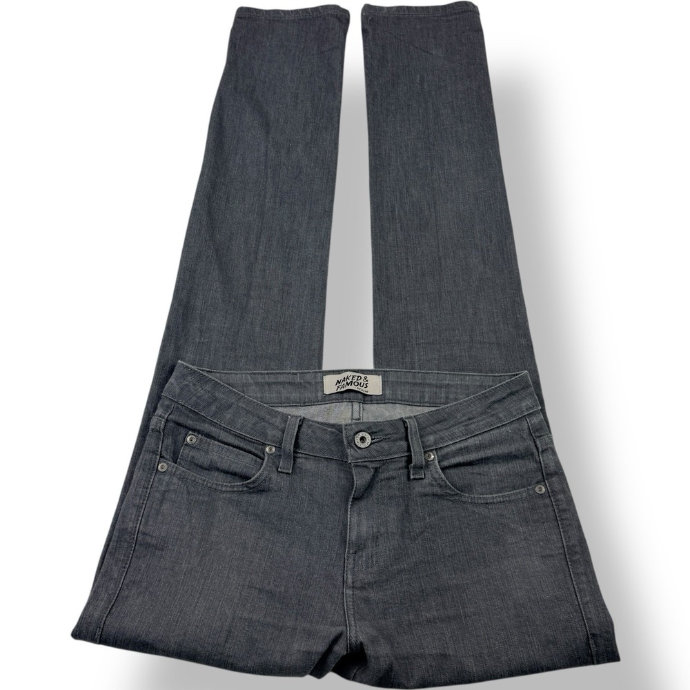 Naked & Famous Grey SkinnyGuy Stretch Jeans‎ Men's Size 32x36